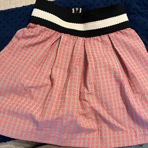 Maeve Anthropologie skirt size small pink circles